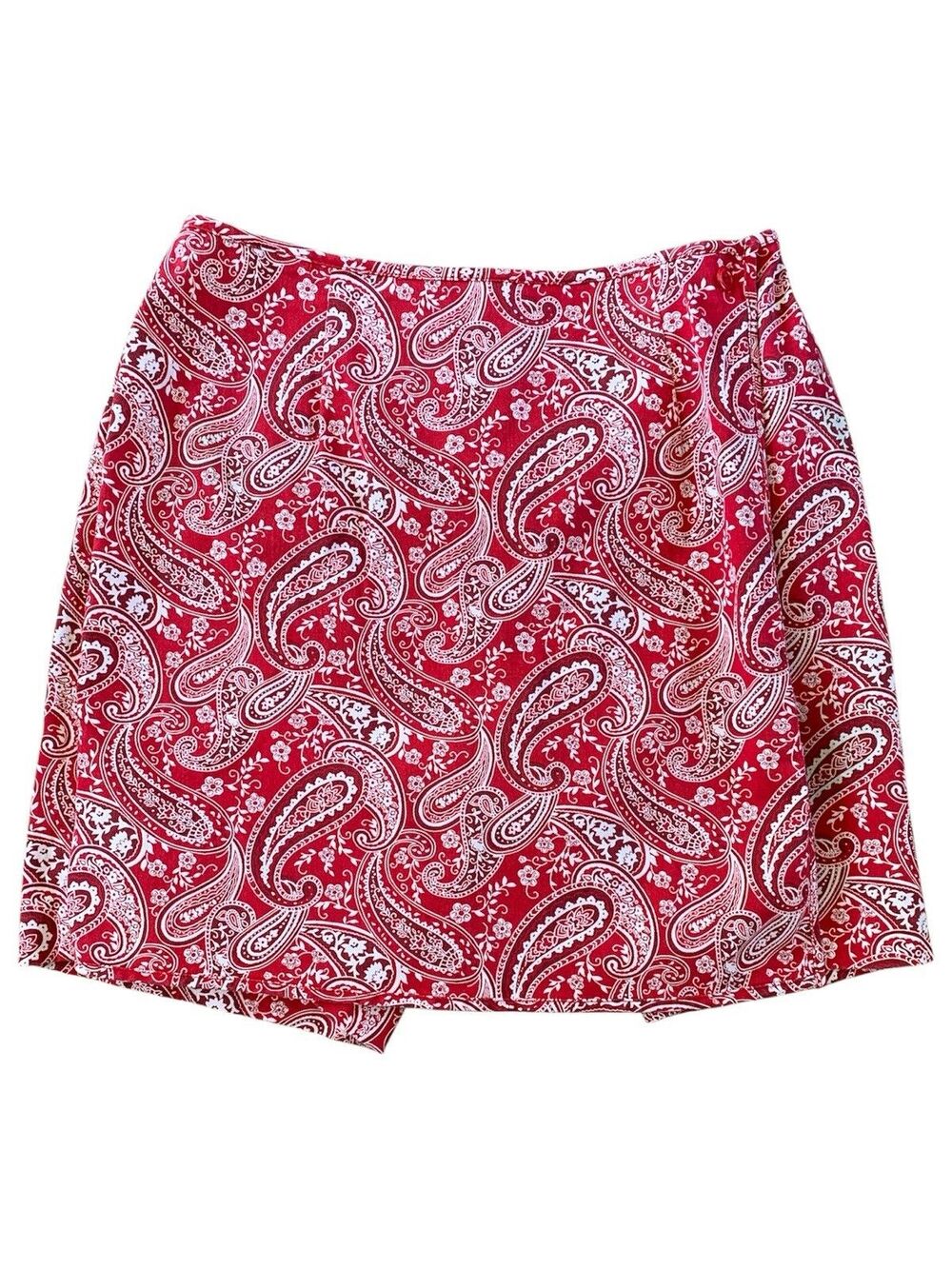 Charter Club Cotton Stretch Paisley Print Skort Red/White - SIze 10